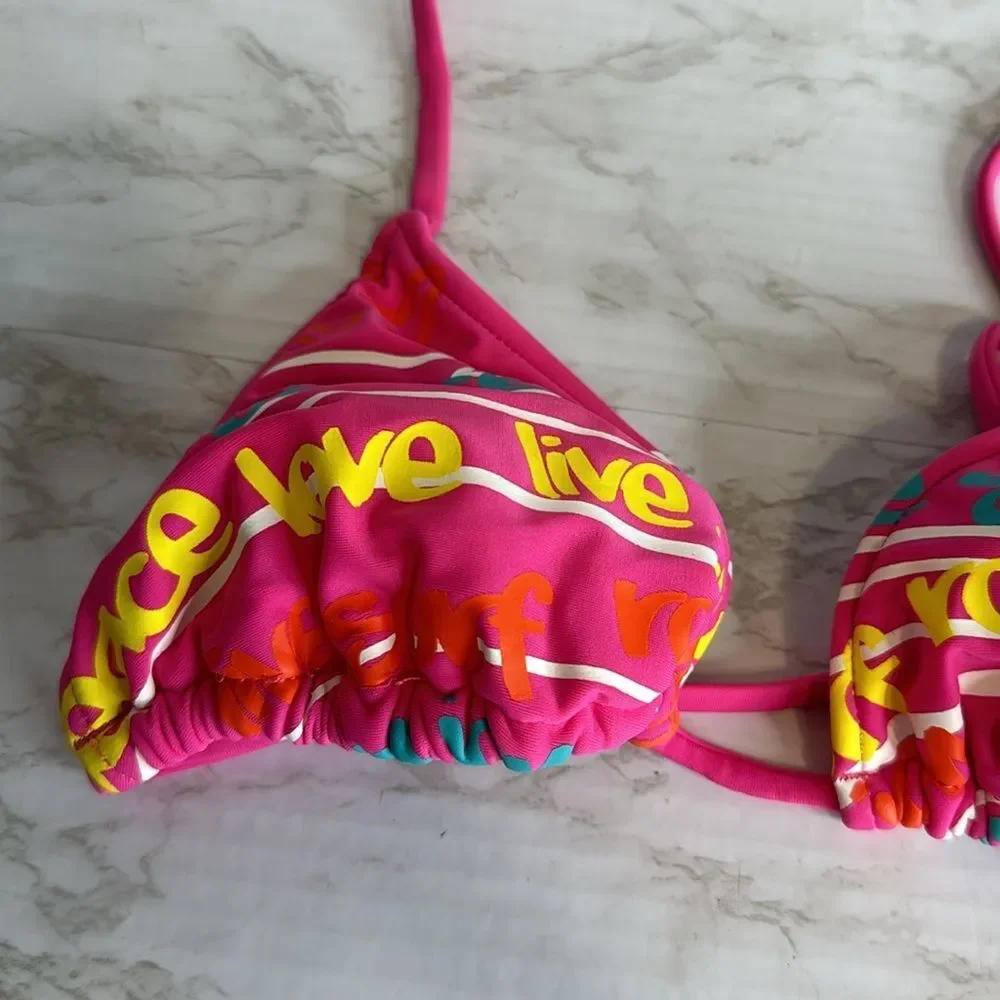 Y2K Ron Jon swim bikini top outdoors‎ swimming beach spring vacation